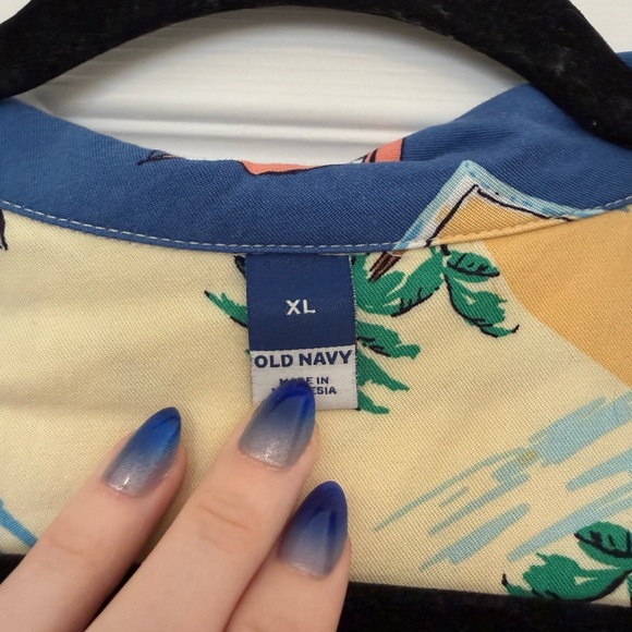 Old Navy Floral Shirt and Shorts Set - Blue, Yellow, Red - Picture 5 of 6